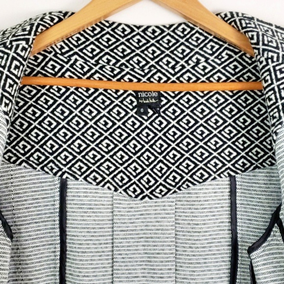 Mandarin Collar Geometric Career Jacket Blazer - Picture 6 of 7